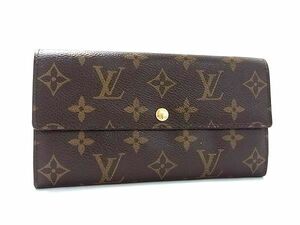 1円 ■美品■ LOUIS VUITTON ルイヴィトン M61734 モノグラム ポルトフォイユ サラ 二つ折り 長財布 ウォレット ブラウン系 AS7293