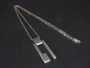 1円 ■美品■ GUCCI グッチ SV925 ネックレス ペンダント アクセサリー メンズ レディース シルバー系 AX0428