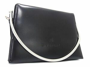 1円 ■極美品■ GIVENCHY ジバンシィ レザー ワンハンドル ハンドバッグ パーティーバッグ レディース ブラック系 AS6194