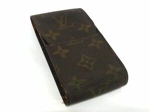 1円 LOUIS VUITTON ルイヴィトン M63024 モノグラム エテュイ シガレットケース 煙草ケース メンズ レディース ブラウン系 BG6790