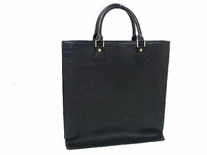 1円 ■美品■ LOUIS VUITTON ルイヴィトン M52072 エピ サックプラ トートバッグ ハンドバッグ メンズ レディース ブラック系 AV4977