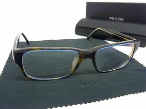 1円 ■美品■ PRADA プラダ VPR16M-A 55□16 ZXH-1O1 140 度入り めがね メガネ 眼鏡 メンズ レディース ブラウン系 AT9287