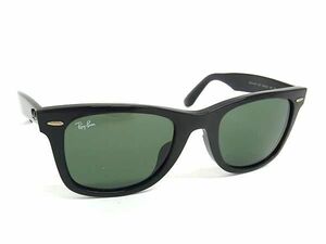 1円 ■美品■ Ray-Ban レイバン RB2140-F 901 WAYFARER ウェイファーラー サングラス メガネ 眼鏡 メンズ レディース ブラック系 AT5801