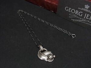 1円 ■美品■ GEORG JENSEN ジョージジェンセン SV925 ネックレス ペンダント アクセサリー レディース シルバー系 BE9154