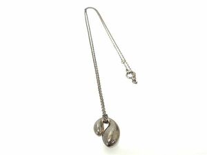 1円 TIFFANY＆Co ティファニー エルサペレッティ ダブルティアドロップ SV925 ネックレス アクセサリー シルバー系 AM7201