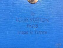 1円 LOUIS VUITTON ルイヴィトン M63575 エピ ポシェット ポルトモネ クレディ 二つ折り 長財布 ウォレット 札入れ トレドブルー AT9231_画像5