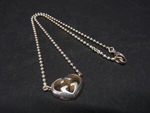 1円 GUCCI グッチ ラブリーハート SV925 ネックレス ペンダント アクセサリー レディース シルバー系 AU5892