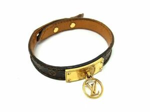 1円 LOUIS VUITTON ルイヴィトン M4150F モノグラム ブラスレ ロゴマニア ブレスレット アクセサリー ブラウン系 AS7116