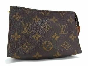 1円 LOUIS VUITTON ルイヴィトン M47546 モノグラム ポッシュ トワレット15 メイクポーチ マルチケース ブラウン系 AY0245