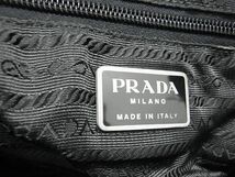 1円 PRADA プラダ テスートナイロン ハンドバッグ トートバッグ 手持ちかばん メンズ レディース ブラック系 AT8169_画像6