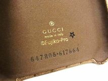 ■新品■未使用■ GUCCI グッチ 647806ドラえもん コラボマイクロGG PVC iPhone11 対応 アイフォンケース スマホケース ブラウン系 AU7714_画像3