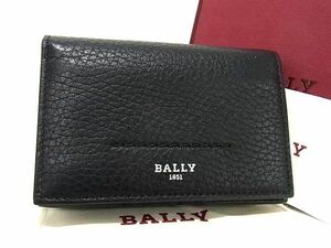 ■新品■未使用■ BALLY バリー レザー カードケース カード入れ 名刺入れ メンズ ブラック系 AS6717