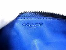 ■新品■未使用■ COACH コーチ CE500 レザー ペンケース ペン入れ ステーショナリー 筆箱 文房具箱 ブルー系 AU7648_画像4