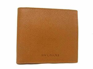 # new goods # unused # BVLGARI BVLGARY leather folding twice purse wallet lady's brown group AT9106