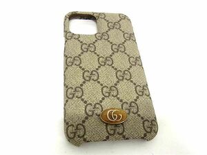 ■新品■未使用■ GUCCI グッチ 623093 GG柄 PVC iPhone 11pro対応 iPhoneケース アイフォンケース スマホケース ブラウン系 BI0477