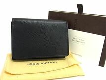 ■新品同様■ LOUIS VUITTON ルイヴィトン M30922 タイガ アンヴェロップ カルト ドゥ ヴィジット カードケース ブラック系 AS7382_画像1