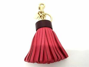 # ultimate beautiful goods # COACH Coach leather tassel key holder bag charm lady's pink series AT6630