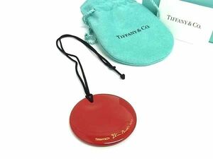 ■新品同様■ TIFFANY＆Co ティファニー エルサペレッティ ラッカー シルクコード ネックレス アクセサリー レッド系 AU9500