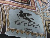 1円 ■極美品■ ETRO エトロ シルク100% ペイズリー柄 大判 スカーフ ストール ショール レディース イエロー系×マルチカラー CD0533_画像4