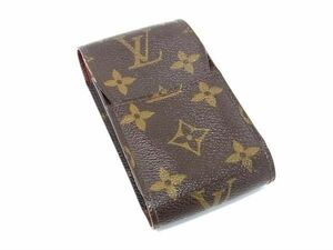 1円 ■美品■ LOUIS VUITTON ルイヴィトン M63024 モノグラム エテュイ シガレットケース 煙草ケース ブラウン系 AS8885