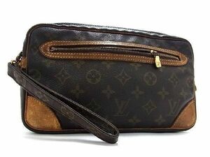 1円 LOUIS VUITTON ルイヴィトン M51825 モノグラム マルリードラゴンヌGM クラッチバッグ セカンドバッグ ブラウン系 BH1121