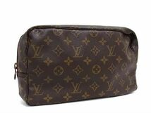 1円 LOUIS VUITTON ルイヴィトン M47522 モノグラム トゥルース トワレット28 クラッチバッグ セカンドバッグ ポーチ ブラウン系 AS7326_画像1