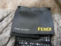 1円 ■美品■ FENDI フェンディ カシミヤ70%×シルク30% ファー フラワー マフラー ストール ショール ブラウン系×パープル系 AU4443_画像4