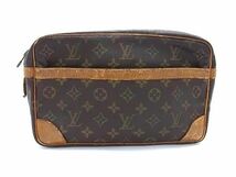 1円 LOUIS VUITTON ルイヴィトン M51845 モノグラム コンピエーニュ28 クラッチバッグ セカンドバッグ ブラウン系 BE9486_画像1