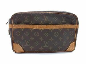 1円 LOUIS VUITTON ルイヴィトン M51845 モノグラム コンピエーニュ28 クラッチバッグ セカンドバッグ ブラウン系 BE9486