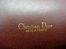 1円 ChristianDior クリスチャンディオール ヴィンテージ レザー ハンドバッグ ショルダーバッグ 肩掛け レディース ボルドー系 CD1027_画像6