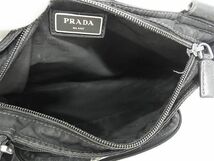 1円 PRADA プラダ BT0777 テスートナイロン クロスボディ ショルダーバッグ 斜め掛け レディース メンズ ブラック系 BH1344_画像5