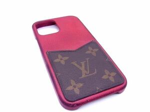 LOUIS VUITTON ルイヴィトン M80081 モノグラム バンパー iPhone12/12Pro対応 アイフォンケース レッド系×ブラウン系 DD7620