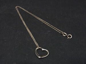 1円 TIFFANY＆Co ティファニー エルサペレッティ オープンハート SV925 ネックレス アクセサリー レディース シルバー系 BE9878