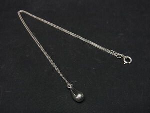 1円 ■美品■ TIFFANY＆Co ティファニー エレサペレッティ ティアドロップ SV925 ネックレス ペンダント アクセサリー シルバー系 AS8866