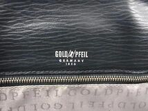 1円 ■美品■ GOLD PFEIL ゴールドファイル レザー ハンドバッグ ビジネスバッグ ブリーフケース メンズ ネイビー系 BE9219_画像6