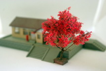 鉄道、建築模型　ジオラマ　紅葉樹　廉価版レッド（大）_画像2