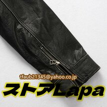 レザージャケット カウハイド 牛革 ライダース 本革 メンズファッション 革ジャン アメカジ バイクレザー ジャンパー S～5XL_画像6