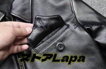 紳士防寒防風バイクオートバイレザージャケット　メンズ本革レザージャケット　バイク多機能ライダースジャケット_画像5