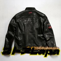 レザージャケット メンズ ハレージャケット　バイクジャケット　高級　柔らかい羊革　本革　革ジャン S～4XL_画像5