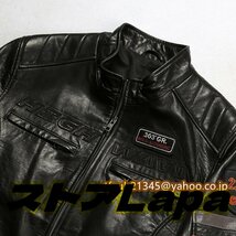 レザージャケット メンズ ハレージャケット　バイクジャケット　高級　柔らかい羊革　本革　革ジャン S～4XL_画像2