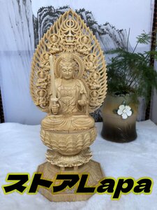 仏像 文殊菩薩 木彫　文殊菩薩像　檜木　精密彫刻　木彫仏教　守り本尊　厄除け　功徳 開運 幸運