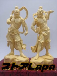 極上品 仁王像 金剛力士像 阿形 吽形 木彫仏像 仏教工芸品　木彫仏教　精密彫刻