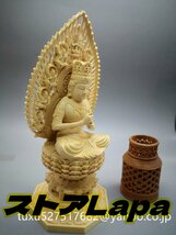 新作　総檜材　仏教工芸品　木彫仏教　精密細工　極上品　仏師で仕上げ品　大日如来_画像3