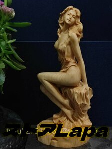 極上品 女神 置物 美少女 彫刻 少女 女性 彫刻工芸品 美女 木工細工