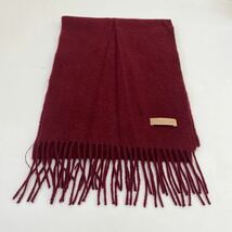 【cashmere100%】カシミヤマフラー　ボルドー　フリンジcashmere カシミヤ_画像1