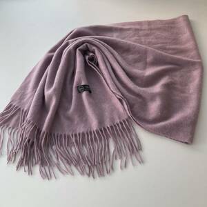 【cashmere100%ストール】カシミヤストール　紫　カシミヤマフラー　ストール フリンジ カシミヤストール