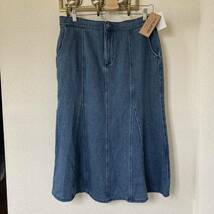 タグ付　KUROKI DENIM ブルー　ゴテット　ロング　スカート　サイズ　3L_画像1