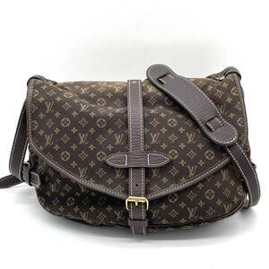 1円 LOUIS VUITTON ルイヴィトン モノグラム ミニラン エベヌ ソミュール ショルダーバッグ M95227