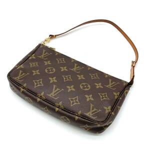 1円 美品 LOUIS VUITTON ルイヴィトン モノグラム ポシェットアクセソワール アクセサリーポーチ ショルダーバッグ M51980