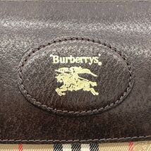 1円 未使用 Burberrys BURBERRY バーバリー ノバチェック シャドーホース ブラウン クラッチバッグ セカンドバッグ キャンバス レザー_画像6